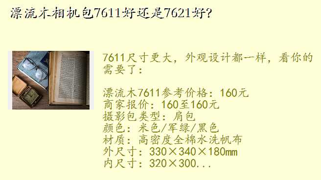 漂流木官网,漂流木相机包7611好还是7621好？